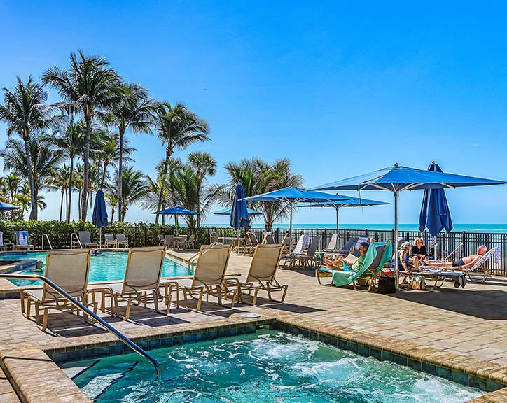 beachside pool and spa