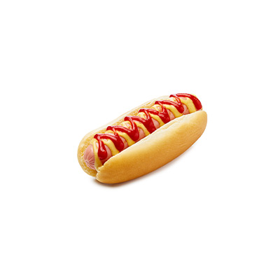 Hot Dog with ketchup and mustard